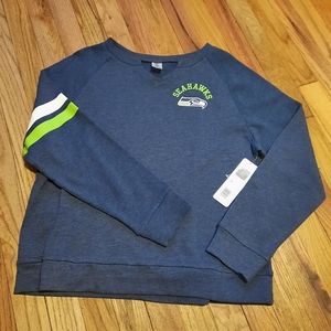 💲Seattle Seahawks Women's Notch Neck Long Sleeve Top
